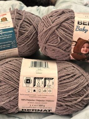 Bernat Baby Velvet Plush Yarn - Elephant Gray
